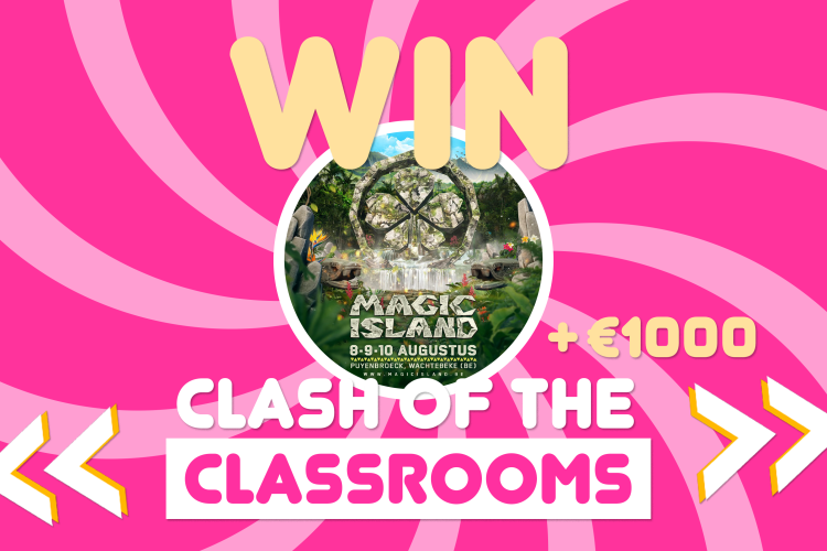 Clash of the Classrooms: Win €1000 & feest met je klas op Magic Island!